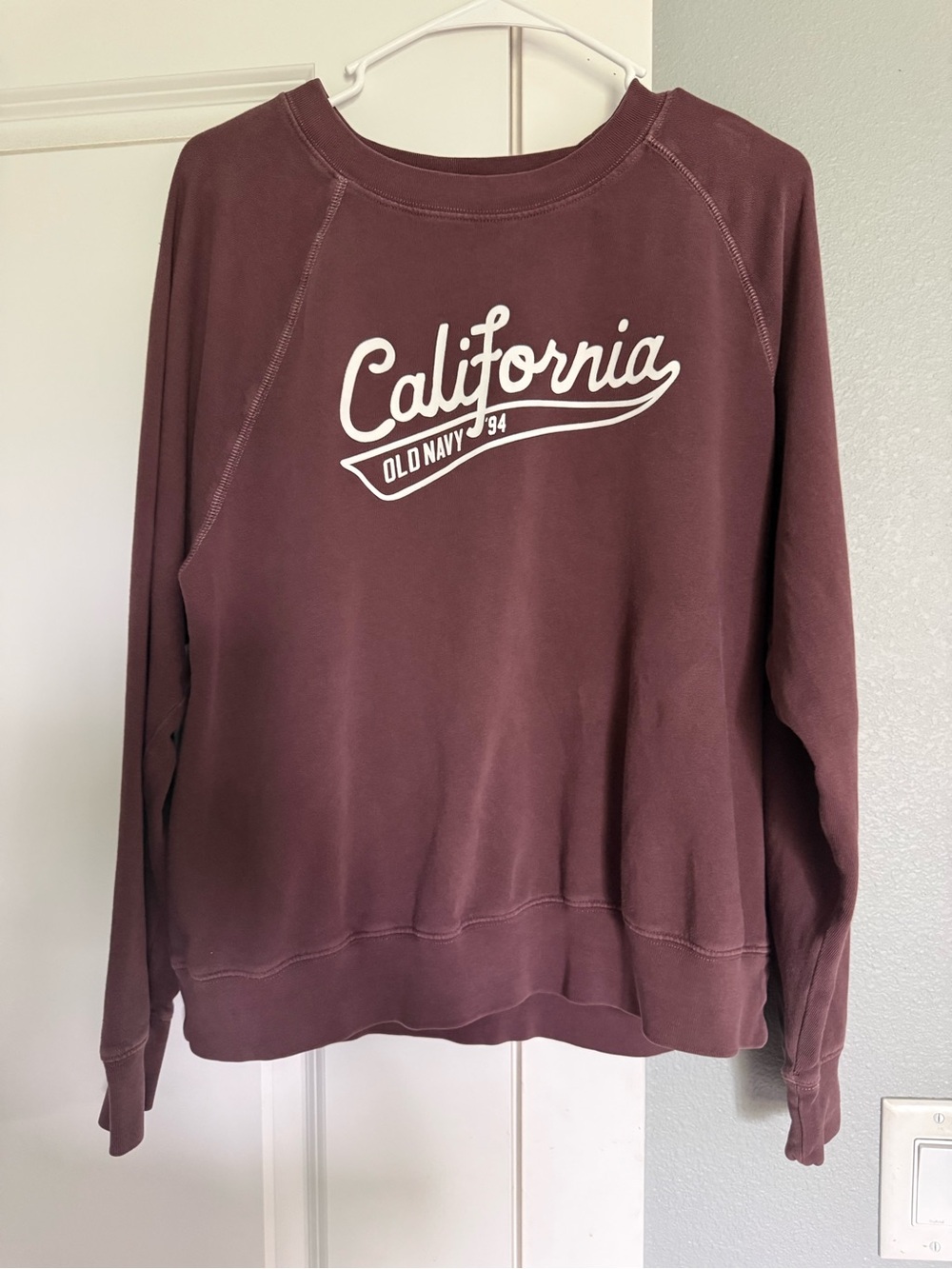 Old Navy Maroon California Crewneck Sweatshirt